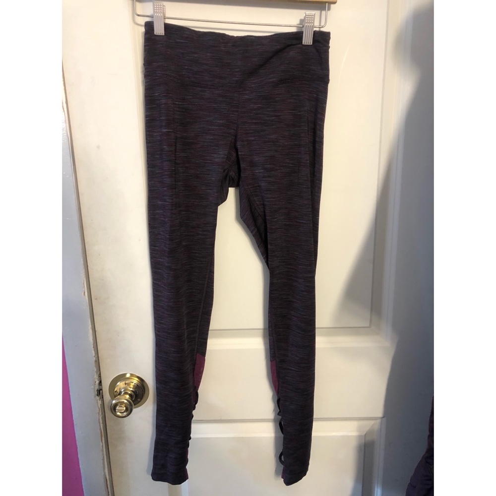 Purple Heather Champion Leggings w/ Mesh